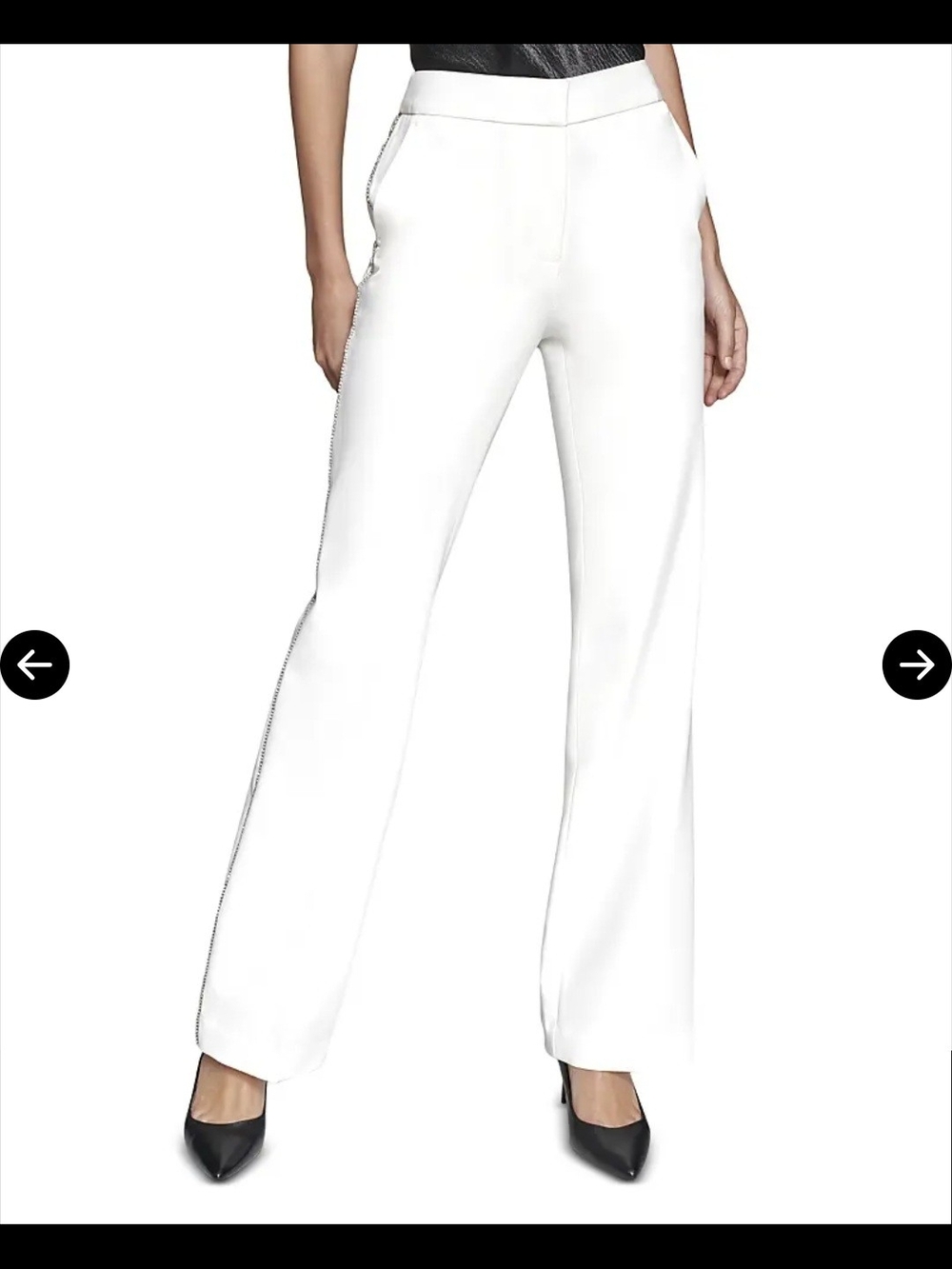 Karl Lagerfeld White Wide-Leg Trousers